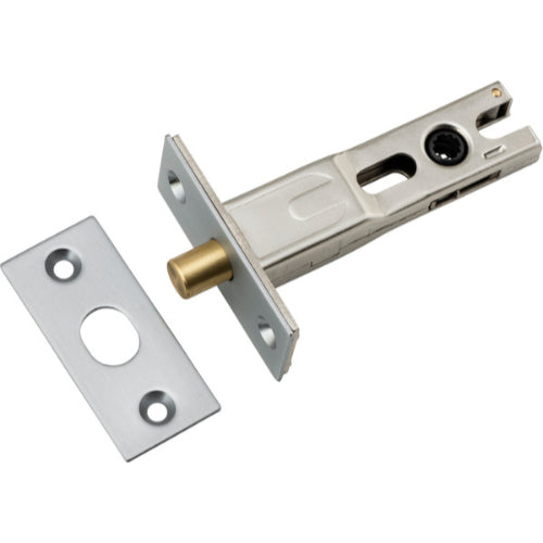 Privacy Bolt Round Bolt Brushed Chrome Backset 60mm in Brushed Chrome