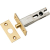 Privacy Bolt Round Brushed Brass 60mm Backset in Brushed Brass