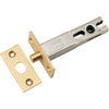 Privacy Bolt Round Bolt Brushed Brass Backset 70mm in Brushed Brass