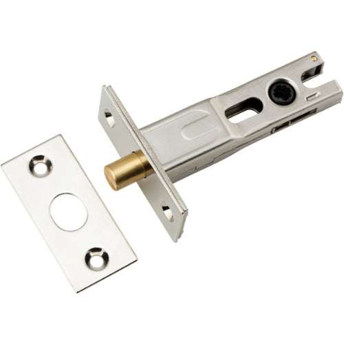 Iver Privacy Bolt Round architectural hardware in black finish with round handle for bedroom or bathroom door privacy.