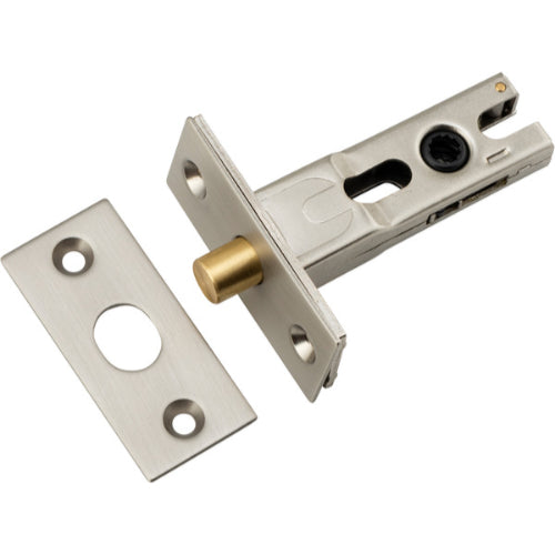 Iver Privacy Bolt Round architectural hardware showing a sleek round privacy bolt with brushed metal finish.