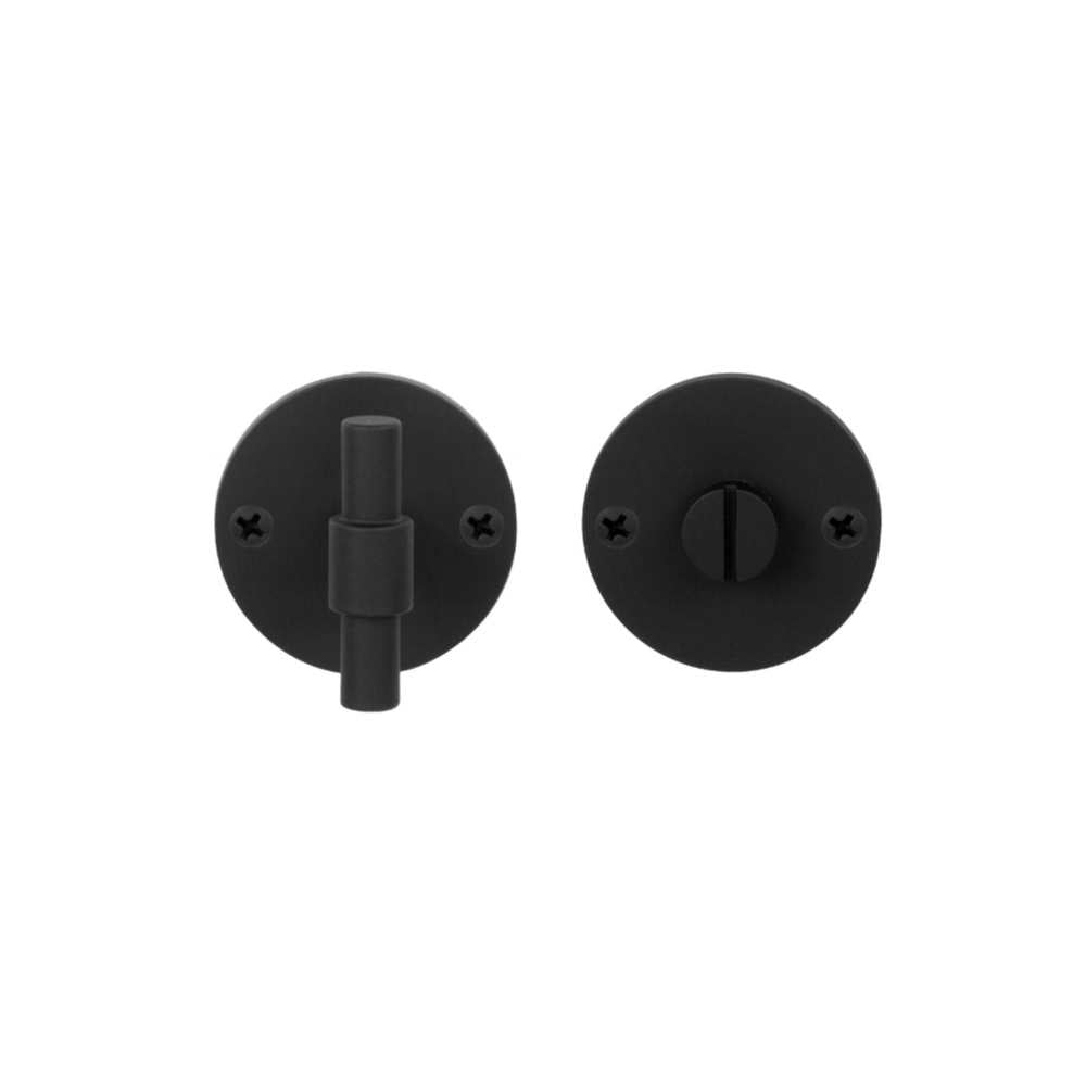 PIET BOON PBWC50 privacy set on 50mm rose incl. 5/6/7/8 mm pin satin black in Satin Black