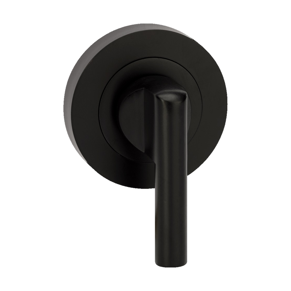 Zanda Round Escutcheon with Disabled Turn — Black