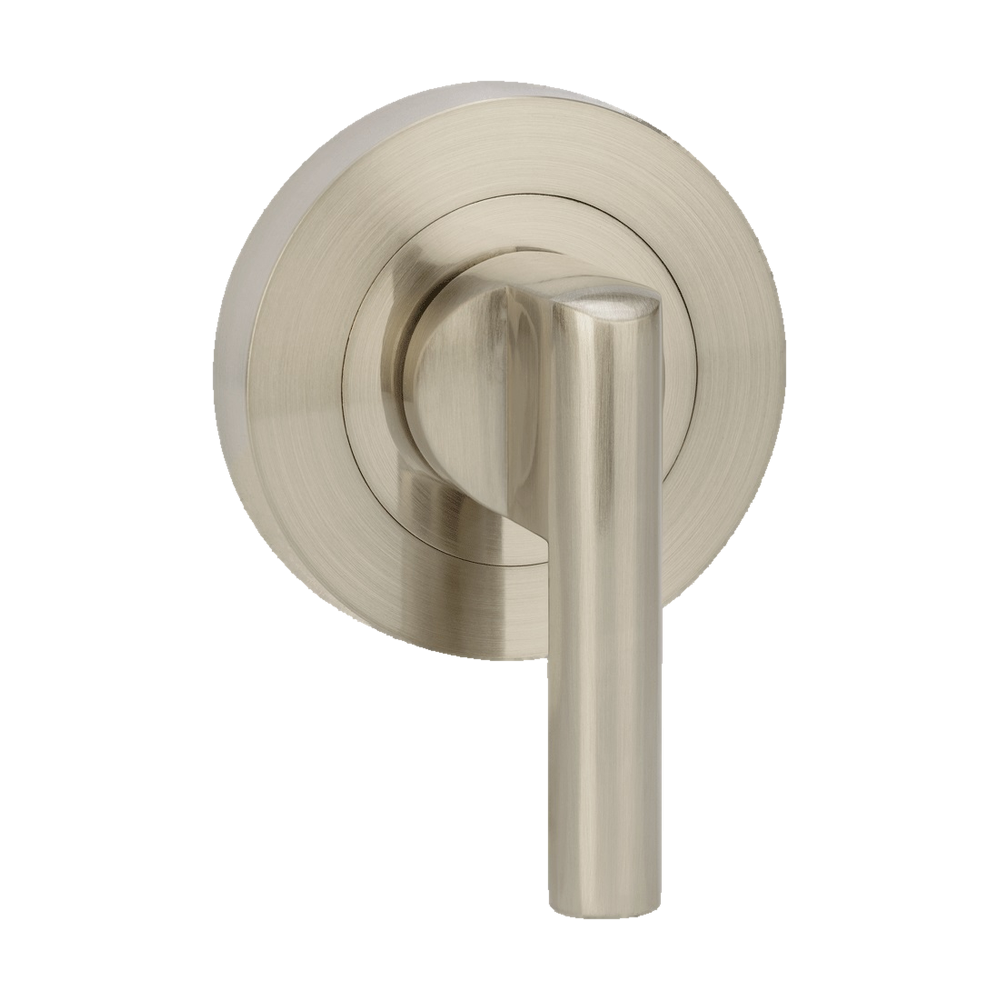 Zanda Round Escutcheon with Disabled Turn — Brushed Nickel
