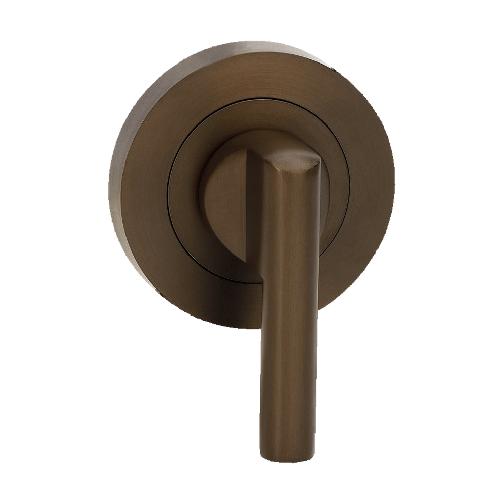 Zanda Round Escutcheon with Disabled Turn — Ember Bronze