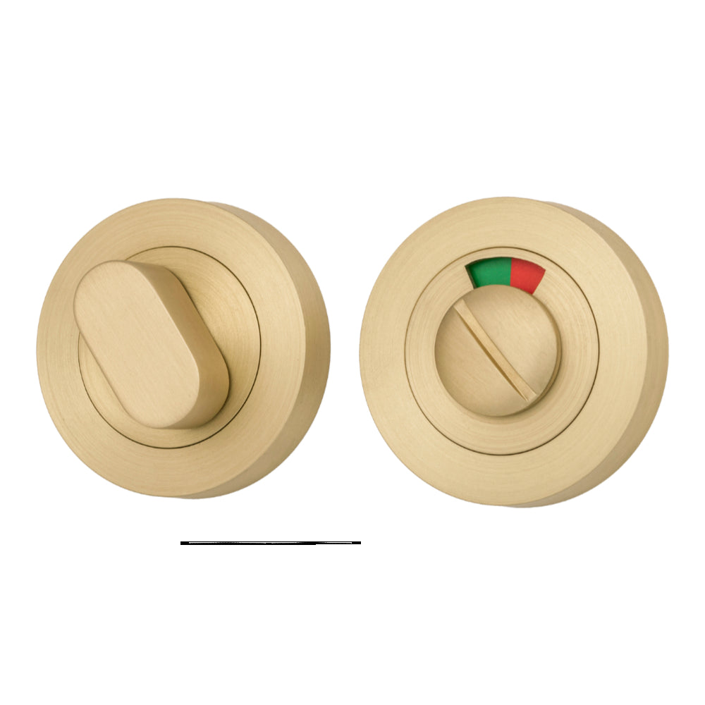 Iver Privacy Set with indicator, round architectural hardware for doors, featuring a sleek design and functional privacy indicator.