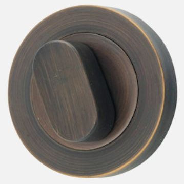 Privacy Turn Oval Concealed Fix Round Signature Brass D52xP23mm in Signature Brass