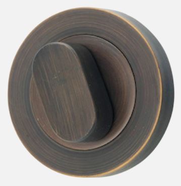 Privacy Turn Oval Concealed Fix Round Signature Brass D52xP23mm in Signature Brass