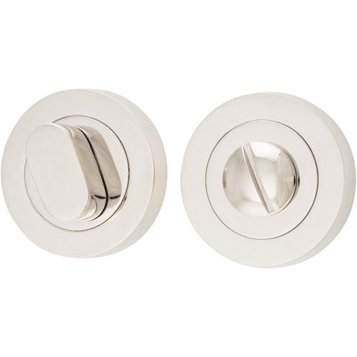 Iver Privacy Set in round style, architectural hardware featuring sleek design with privacy lock mechanism and modern finish.