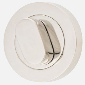 Privacy Turn Oval Concealed Fix Round Polished Nickel D52xP23mm in Polished Nickel