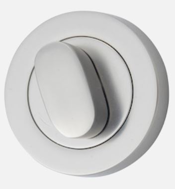 Privacy Turn Concealed Fix Round Satin Nickel D52xP23mm in Satin Nickel