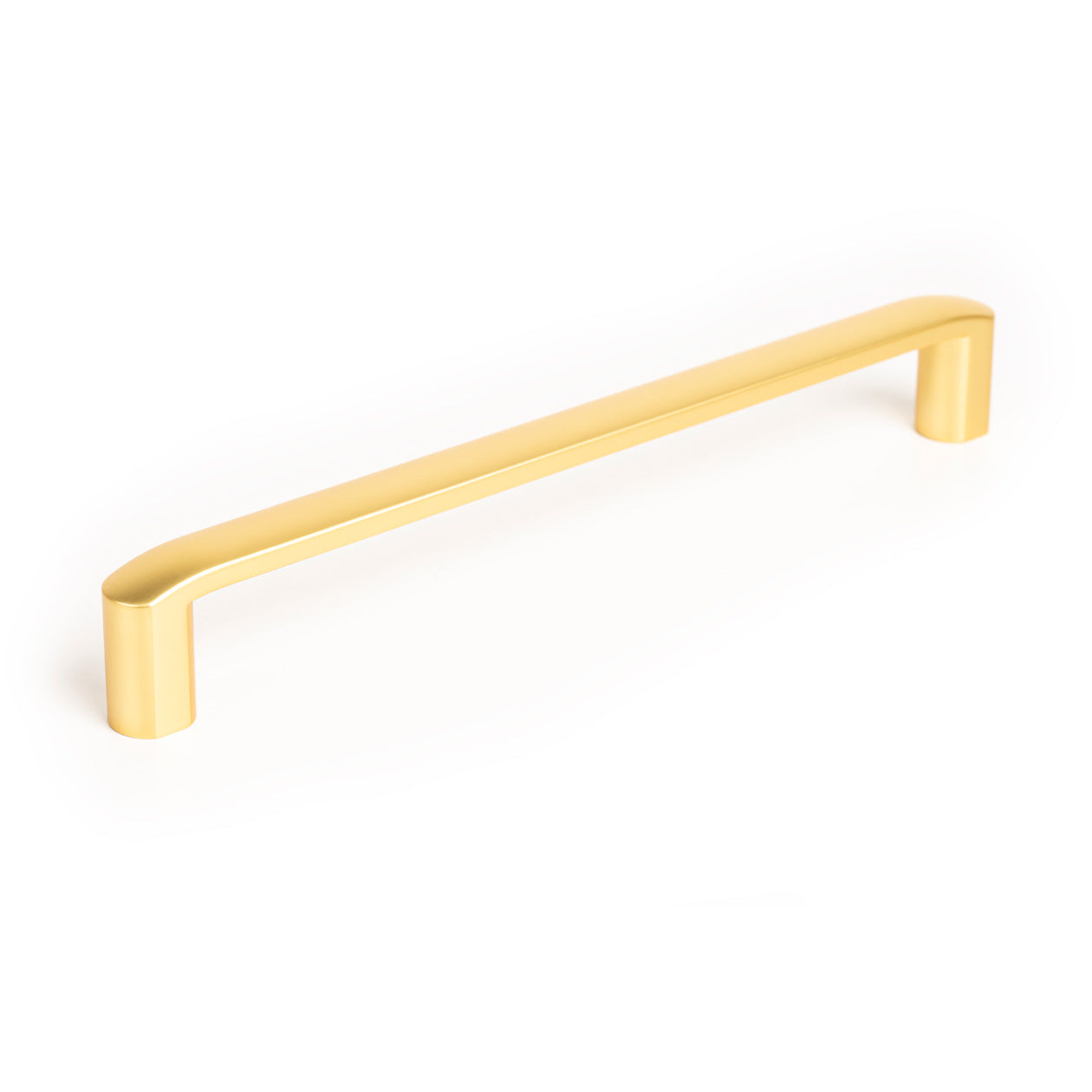 Momo ROMA cabinet pull handle in brushed bronze finish with sleek, modern design mounted on a cabinet door