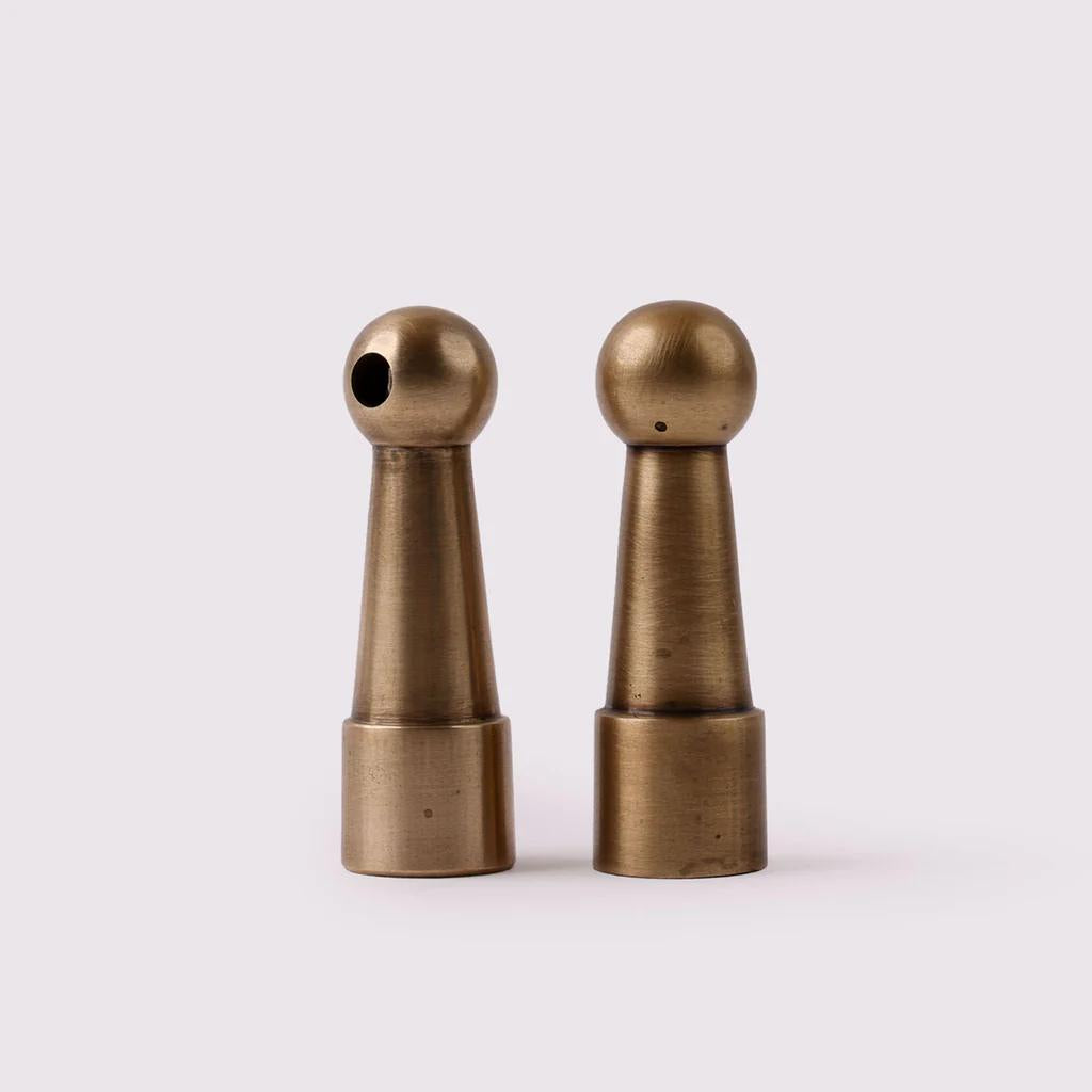 Gallery Rail Post - Acid Washed Brass in Acid Washed Brass