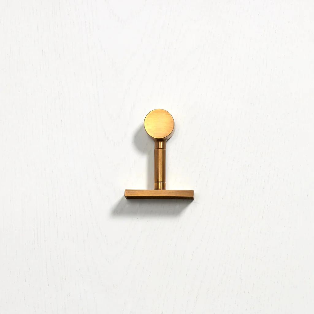 Utility Rail End Bracket - Acid Washed Brass in Acid Washed Brass