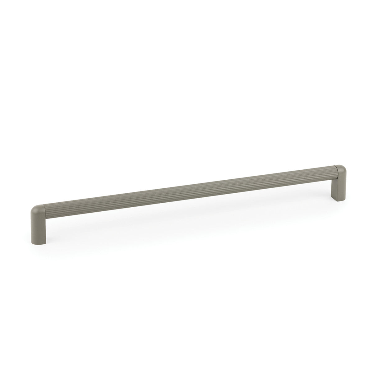 Momo RISS Mini Cabinet Pull Handle in gray metal with a sleek, modern design for furniture and cabinetry.