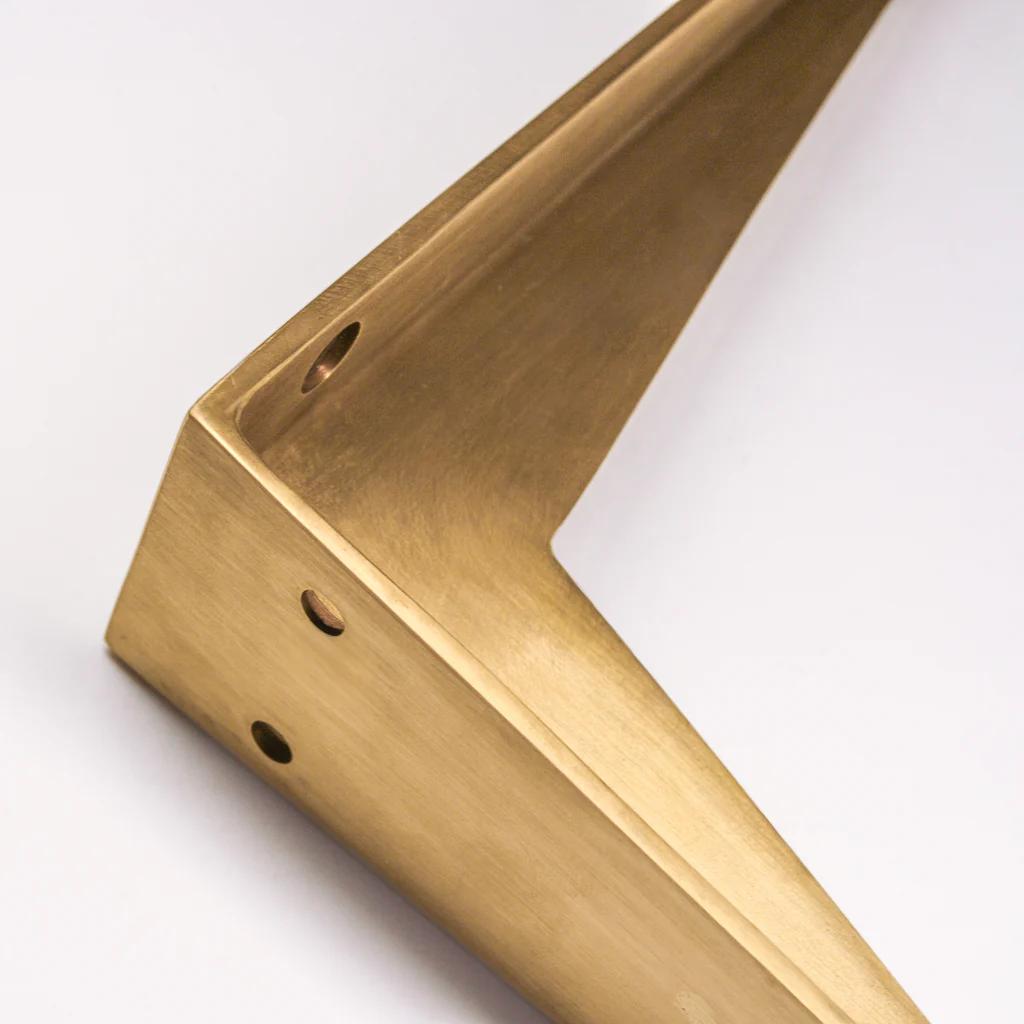 Shelf Brackets - Acid Washed Brass in Acid Washed Brass
