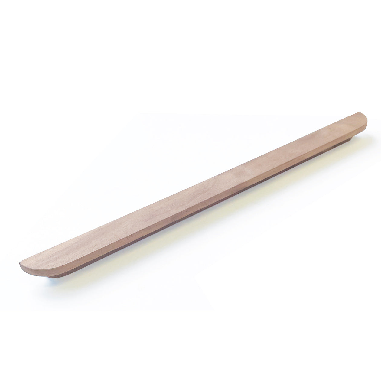 Momo Sydney timber cabinet pull handle in warm wood finish, sleek and modern design for kitchen or furniture cabinets.