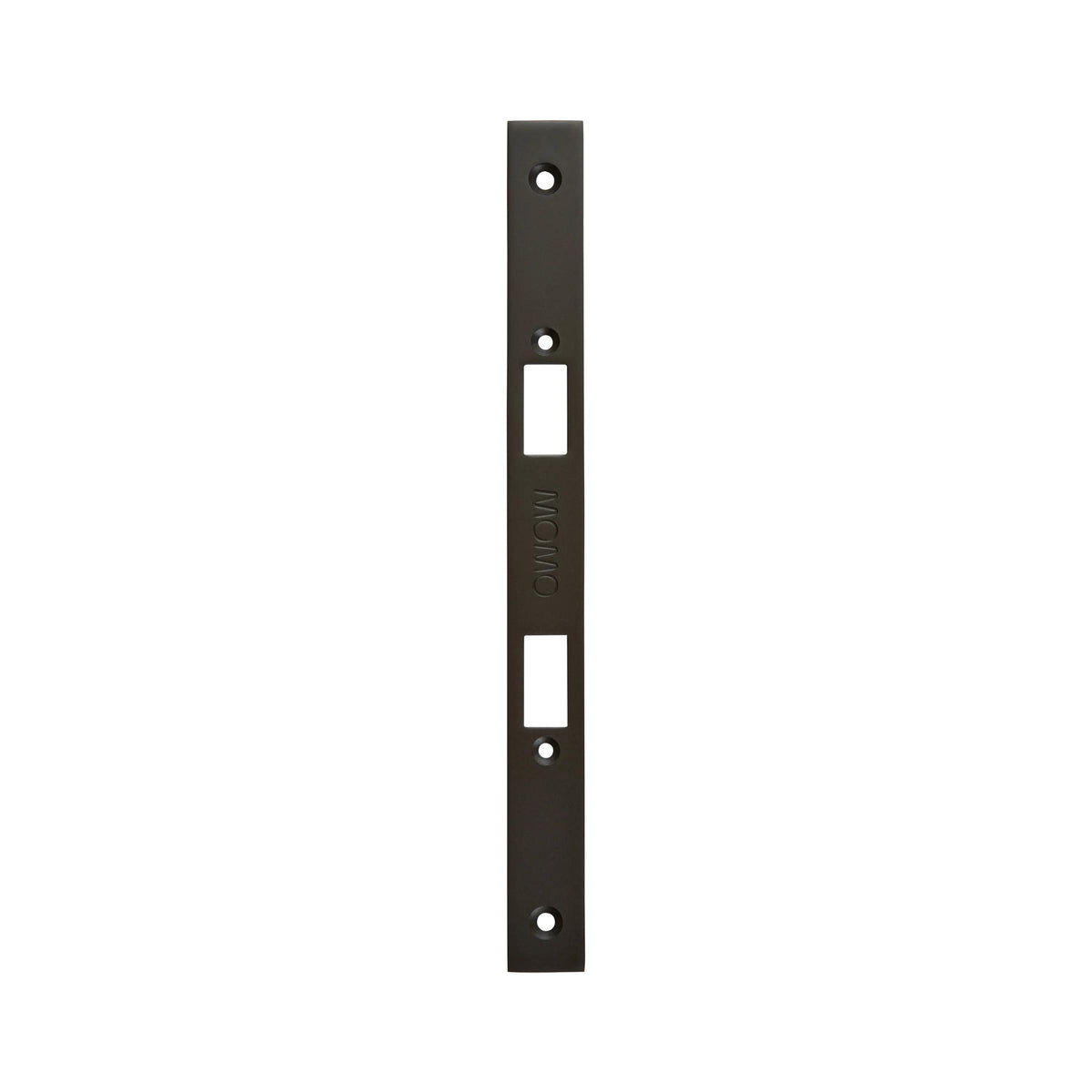 MOMO MORTICE LOCK FOREND PLATE FOR USE WITH PRIVACY THUMB TURN DARK BRONZE in Dark Bronze