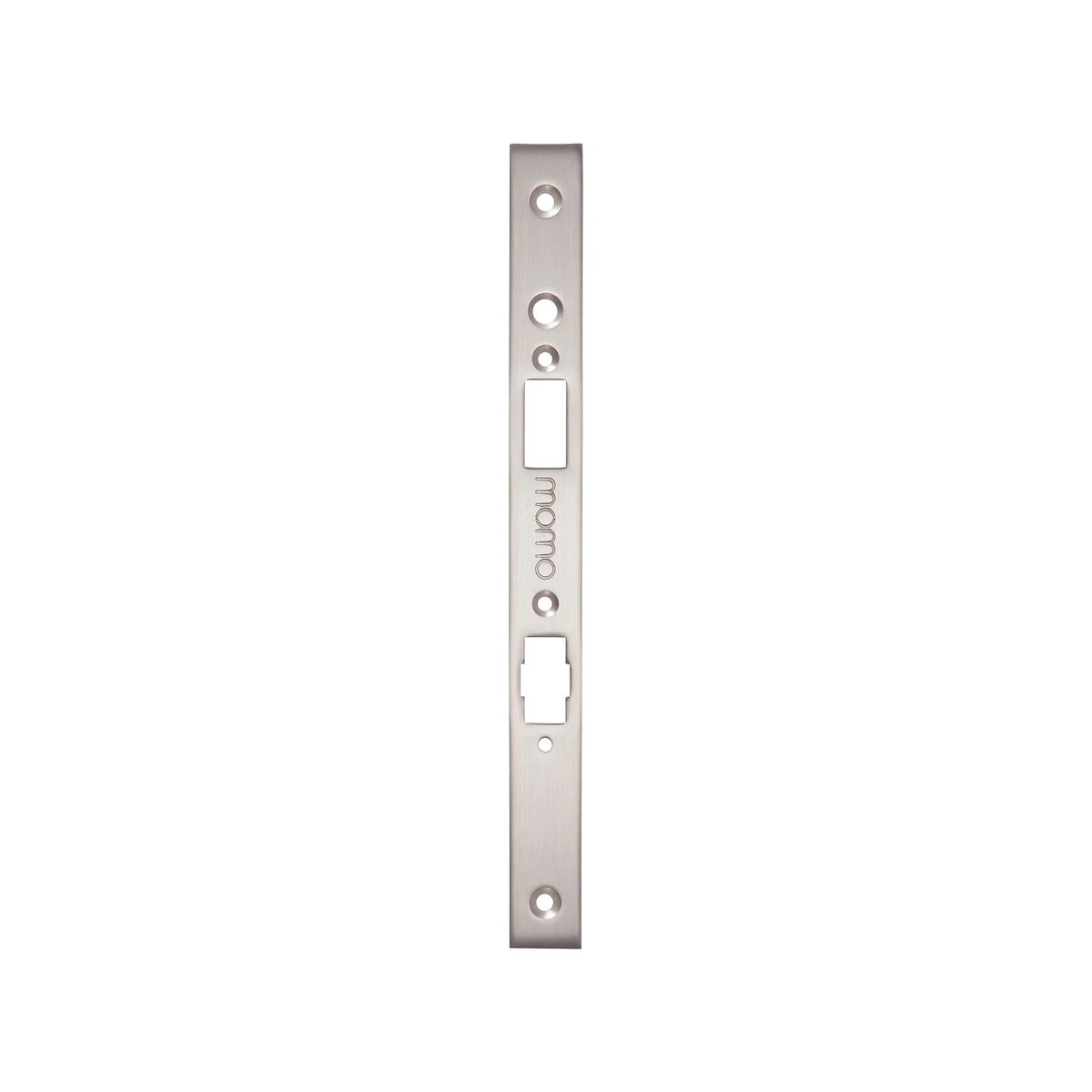 MOMO ROLLER MORTICE LOCK FOREND PLATE FOR USE WITH EURO CYLINDER BRUSHED NICKEL in Brushed Nickel