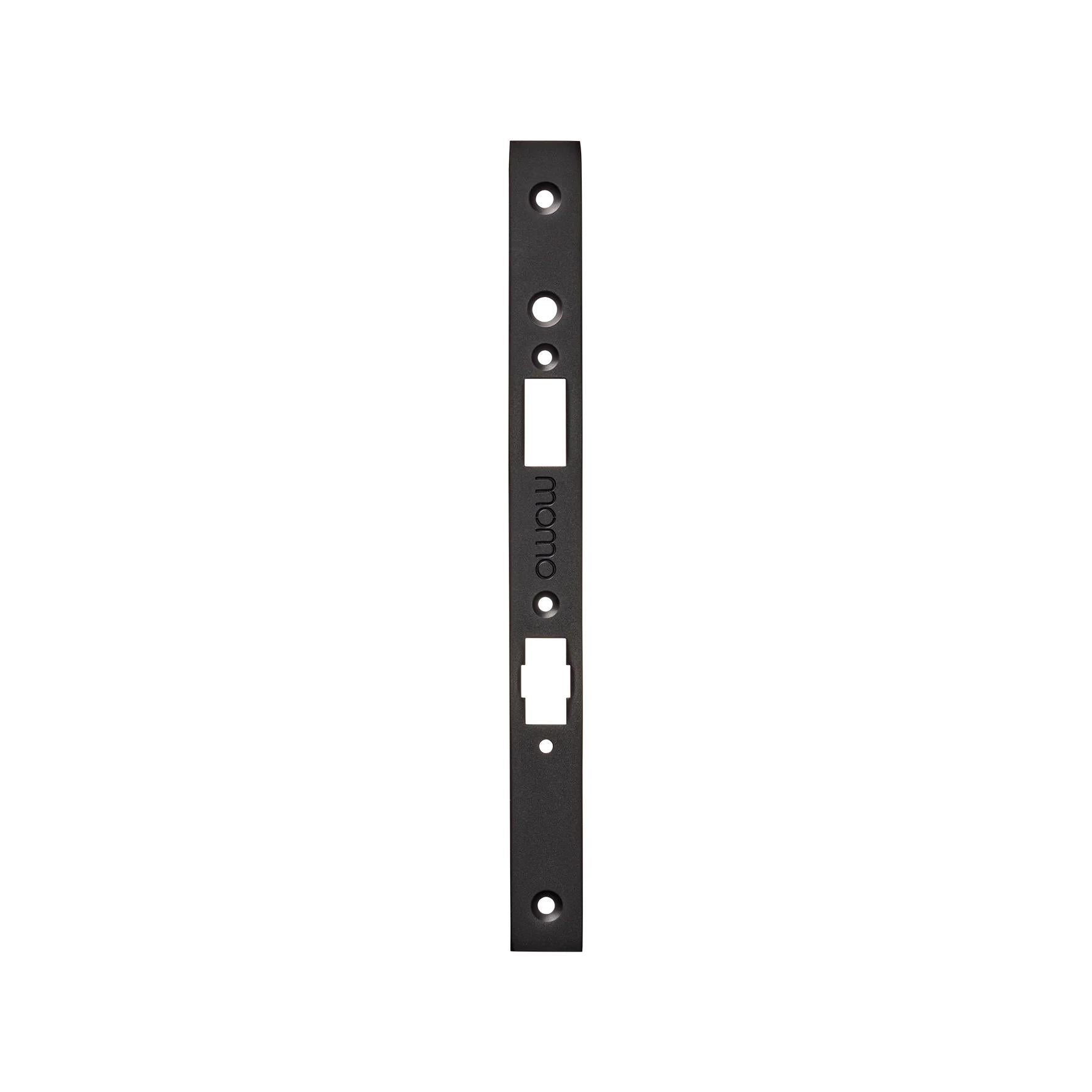 MOMO ROLLER MORTICE LOCK FOREND PLATE FOR USE WITH EURO CYLINDER MATT BLACK in Matt Black