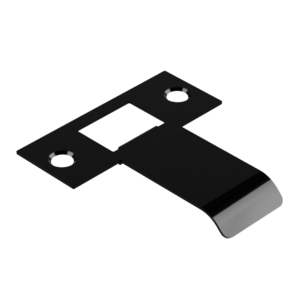 Extended Latch Strike - 50mm (76mm O/A) to suit Tubular Latch in Black Teflon