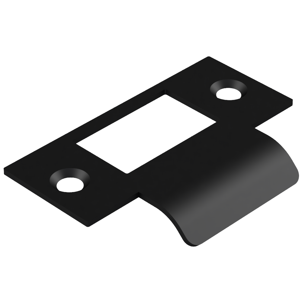Standard T Shaped Strike - 20mm (46mm O/A) to suit AUS Mortice Locks in Black Teflon