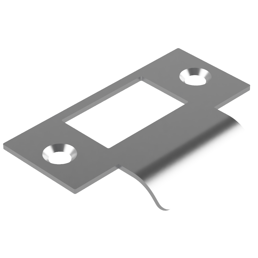 Standard T Shaped Strike - 20mm (46mm O/A) to suit AUS Mortice Locks in Satin Chrome