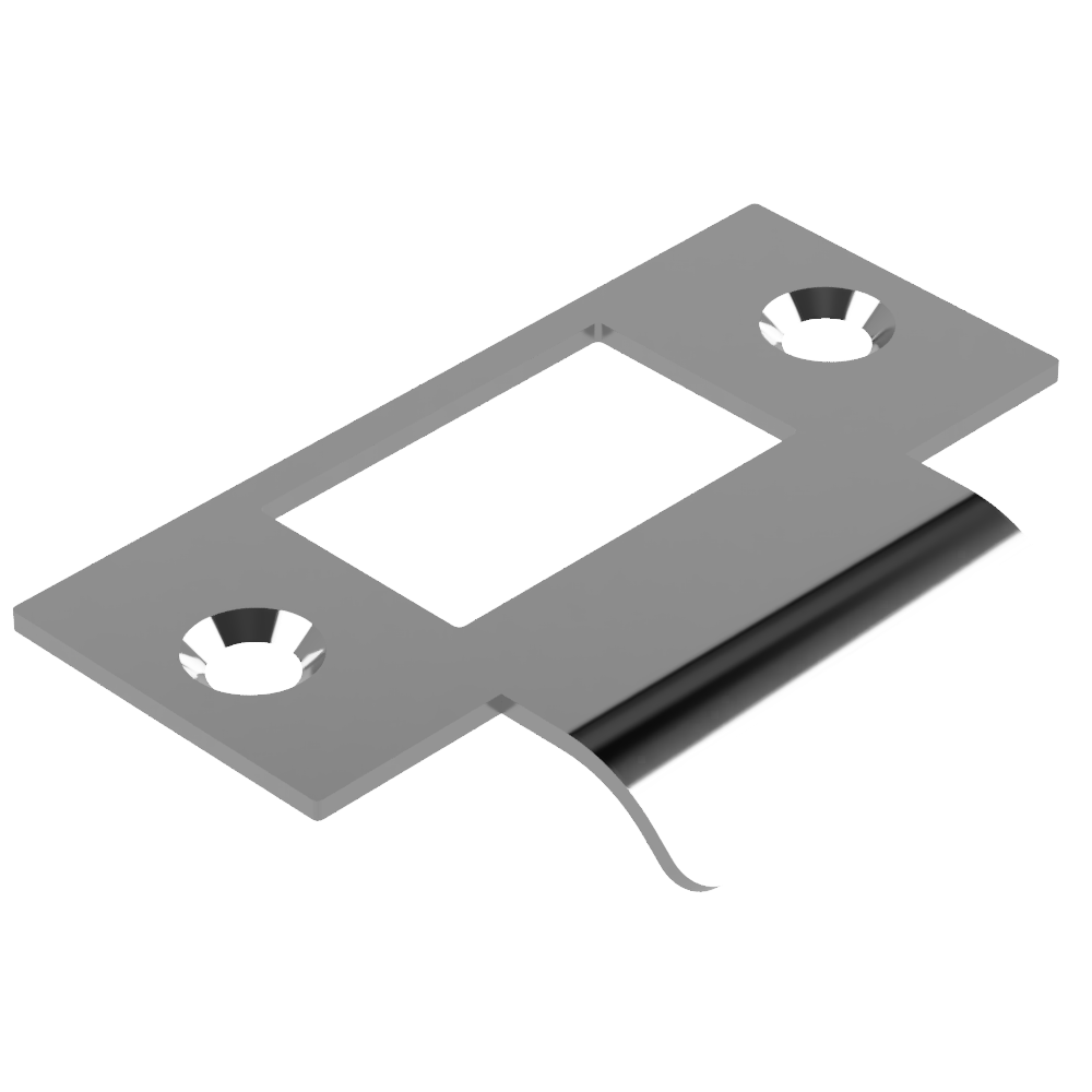 Standard T Shaped Strike - 20mm (46mm O/A) to suit AUS Mortice Locks in Satin Nickel