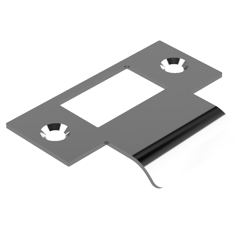 Extended T Shaped Strike - 25mm (51mm O/A) to suit AUS Mortice Locks in Polished Chrome