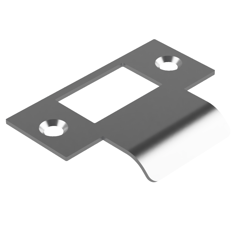 Extended T Shaped Strike - 25mm (51mm O/A) to suit AUS Mortice Locks in Satin Chrome