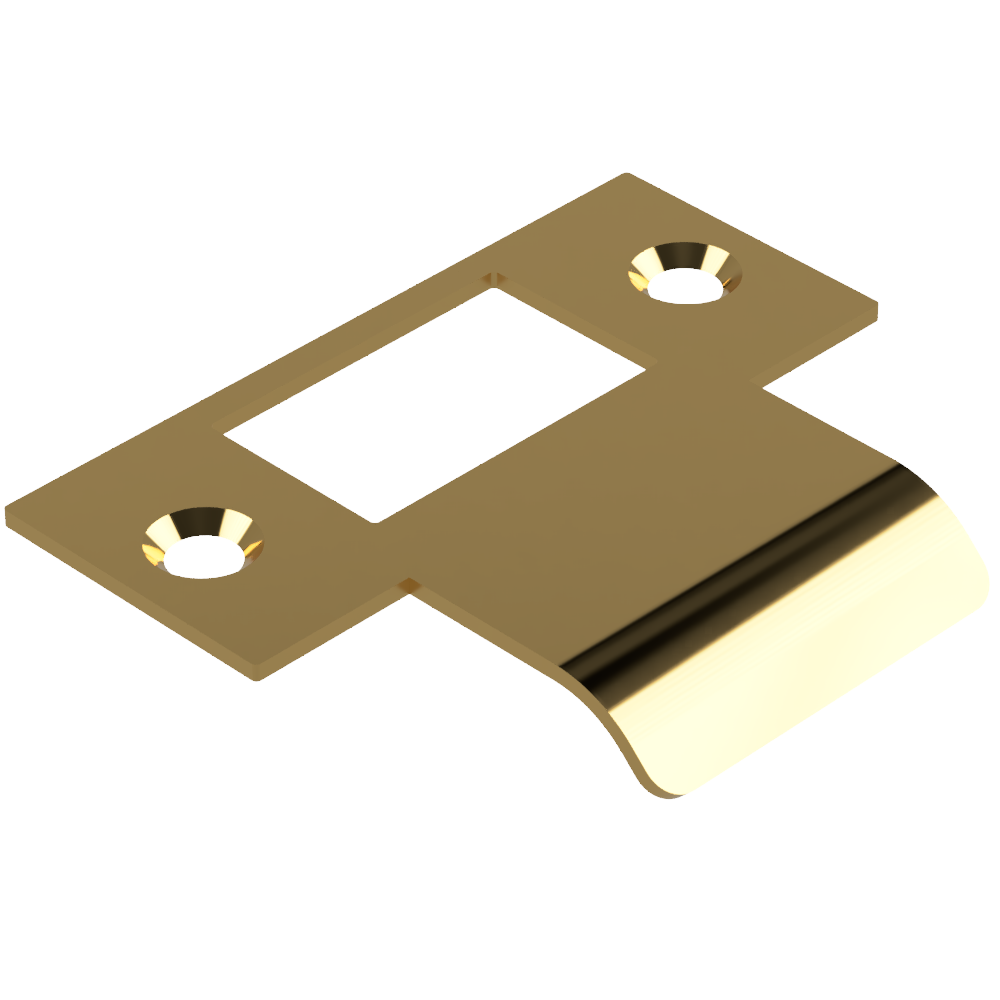 Extended AUS mortice lock strike plate by Style Finish Doorware, showing the 030mm metal strike with mounting holes.