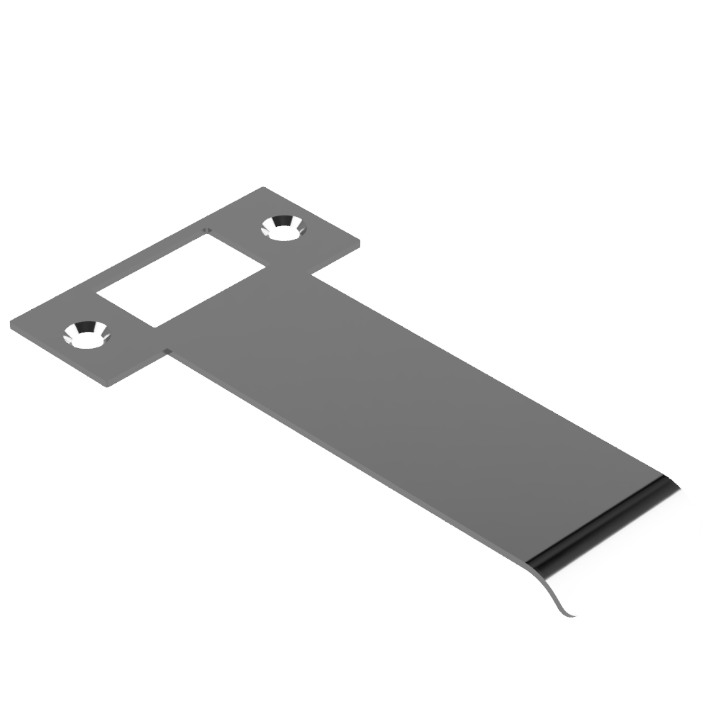 Extended T Shaped Strike - 110mm (126mm O/A) to suit AUS Mortice Locks in Polished Nickel