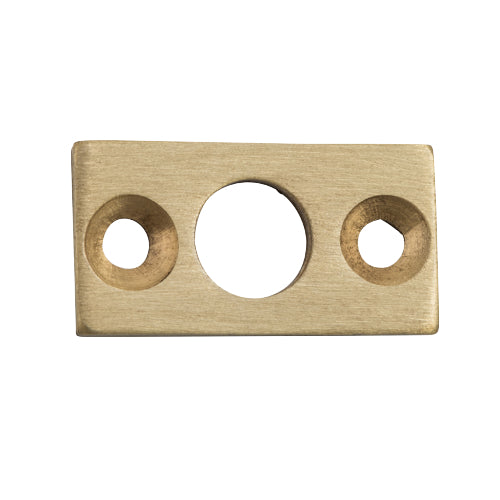 Plate Keeper Satin Brass L25xW13mm Bolt 7.5mm in Satin Brass