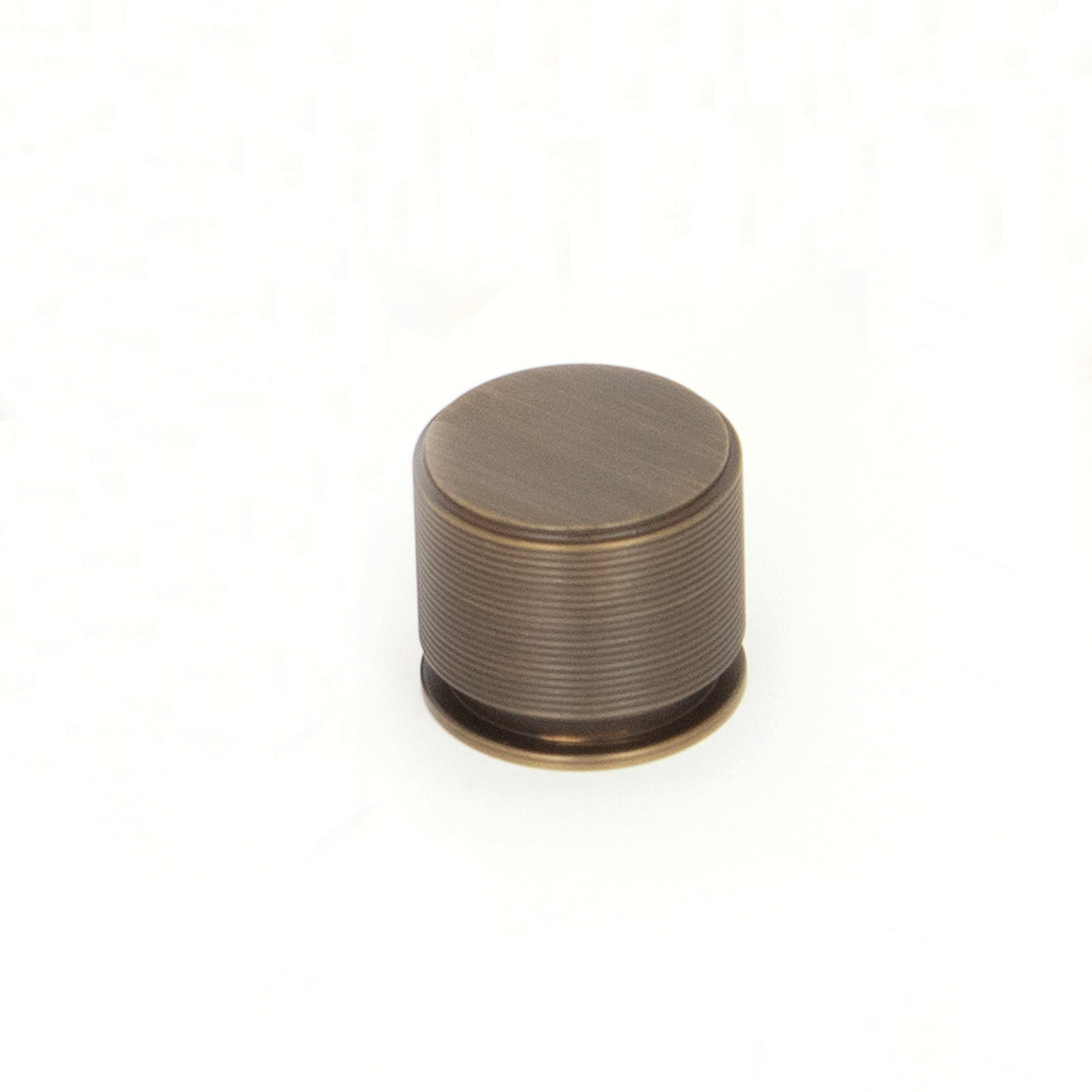 Momo SUSSEX cabinet knob in brushed nickel finish with rounded design, mounted on a wooden cabinet door.