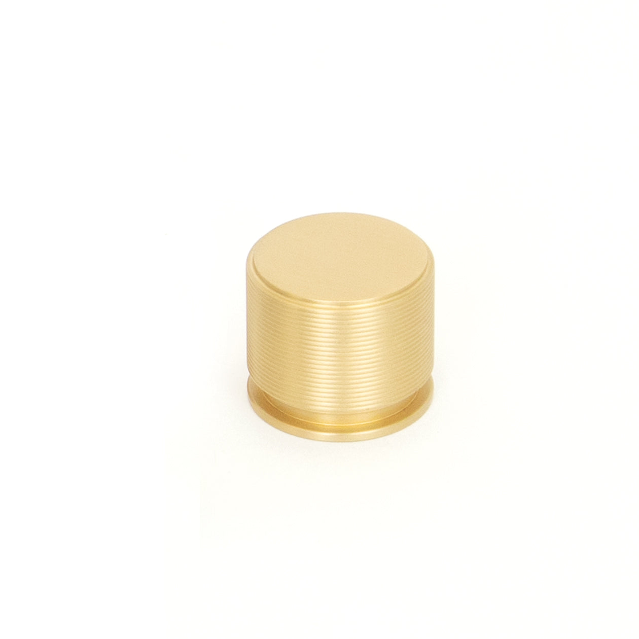 Momo SUSSEX cabinet knob in brushed brass finish with a rounded, modern design for kitchen or furniture drawers.