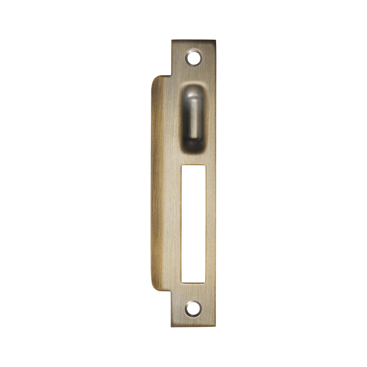 MOMO ROLLER MORTICE LOCK LEFT HAND STRIKE PLATE DARK BRUSHED BRASS in Dark Brushed Brass