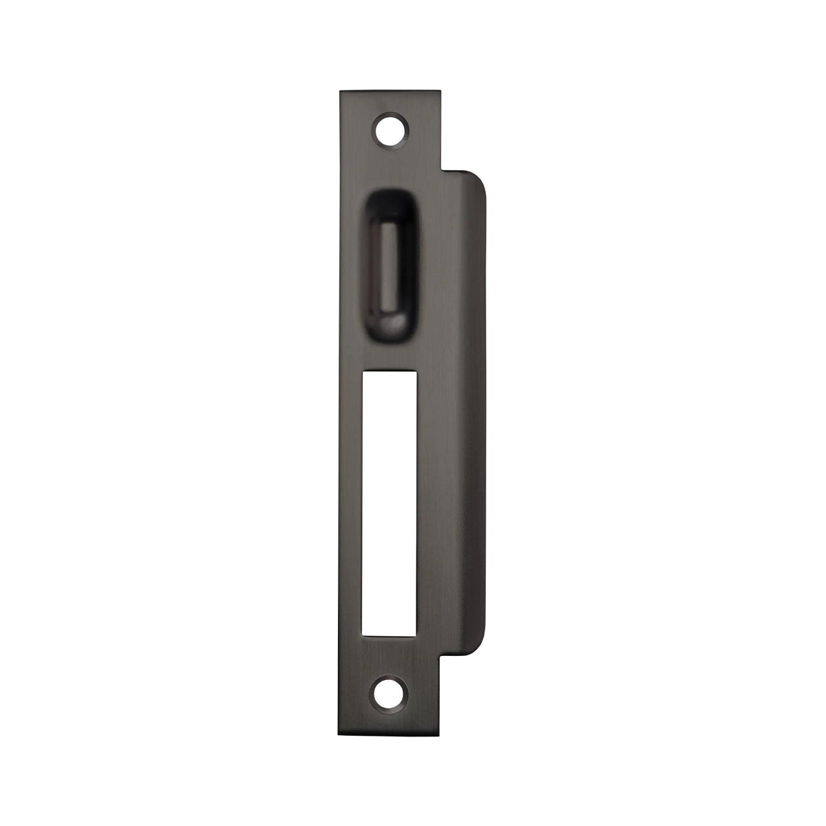 MOMO HANDLES ROLLER MORTICE LOCK RIGHT HAND STRIKE PLATE GUNMETAL in Gun Metal
