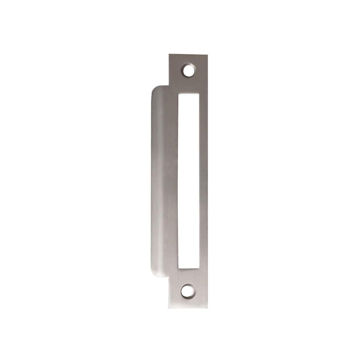 Momo mortice lock universal strike plate in dark bronze finish, architectural hardware for secure door installation