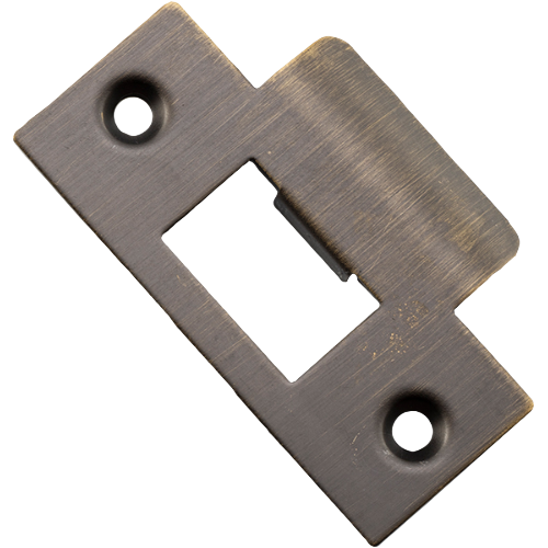 Iver metal door tube latch striker for architectural hardware, showing a close-up of the latch and striker components.
