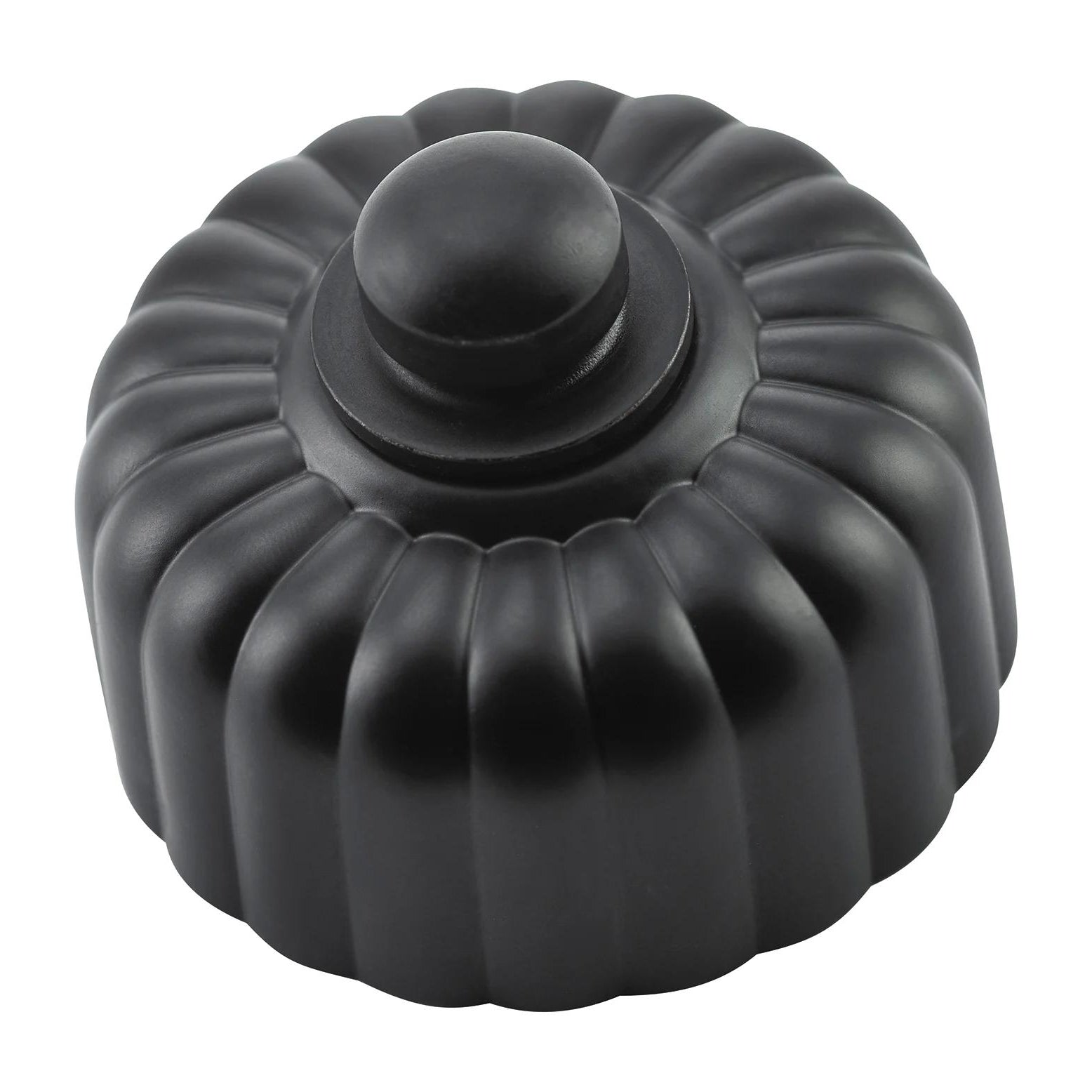 Dimmer Fluted Matt Black D55xP40mm in Matt Black
