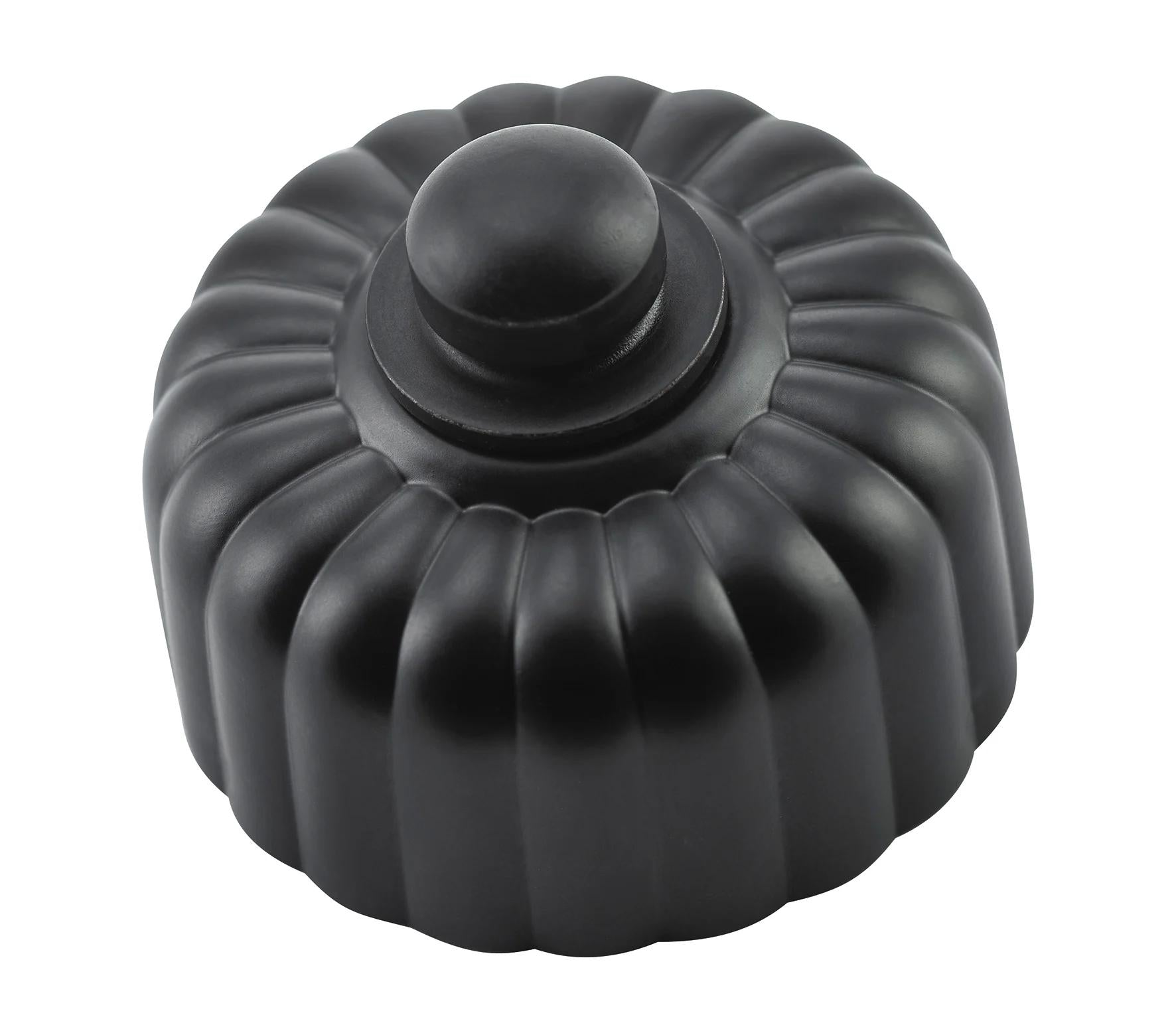 Dimmer Fluted Matt Black D55xP40mm in Matt Black