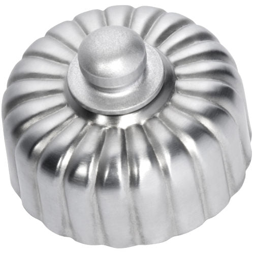 Dimmer LED 250T Fluted Satin Chrome D55xP40mm in Satin Chrome