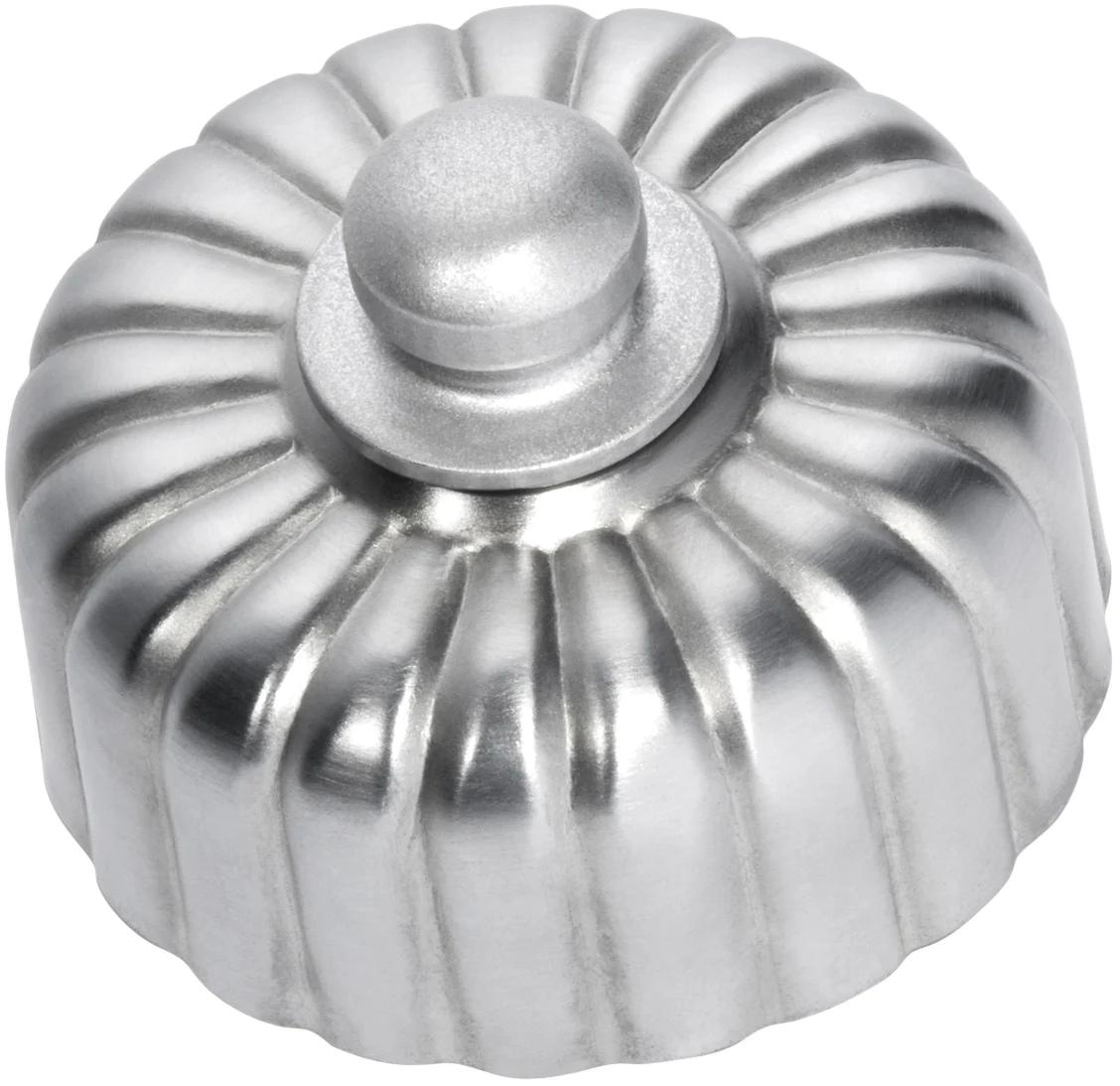 Dimmer Fluted Satin Chrome D55xP40mm in Satin Chrome
