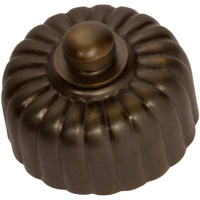 Dimmer Fluted Antique Brass D55xP40mm in Antique Brass