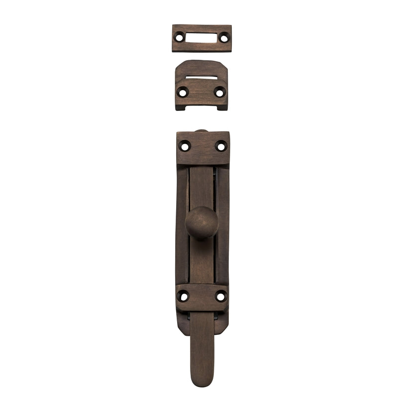 Tradco Tower Bolts in a close-up, showing their sturdy metal construction and secure locking mechanism.