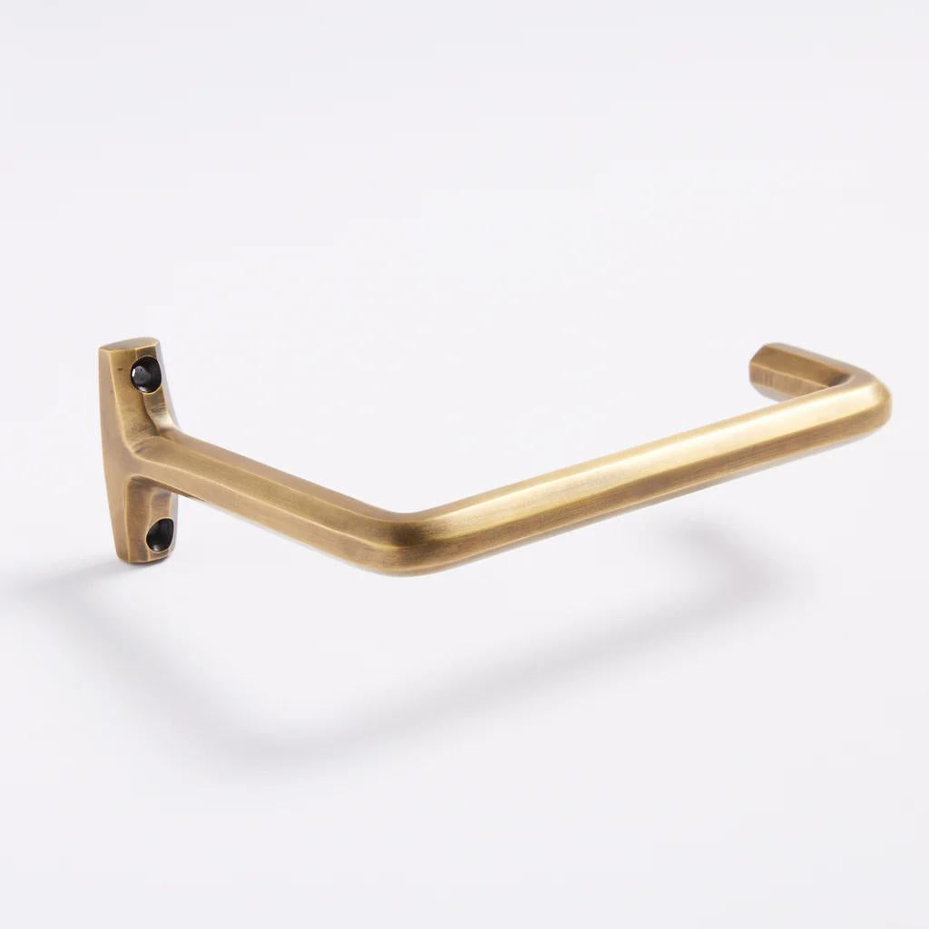 Henley Toilet Roll Holder - Acid Washed Brass in Acid Washed Brass
