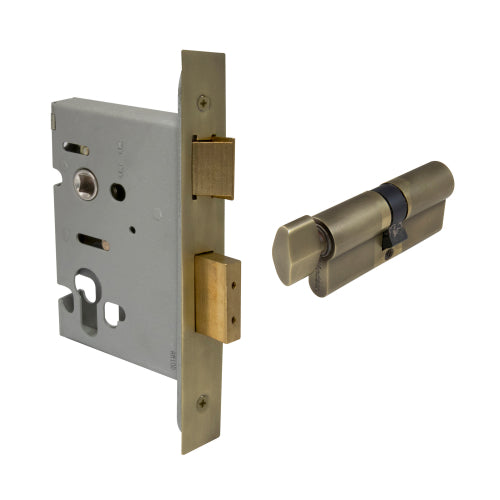 Lock Kit - Euro 57mm (1115+1148) in Roman Brass