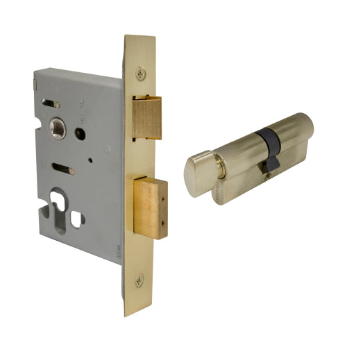 Lock Kit - Euro 57mm (1115+1148) in Satin Brass Unlaquered