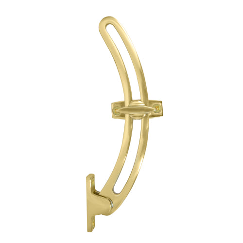 Quadrant Stay in Polished Brass Unlacquered