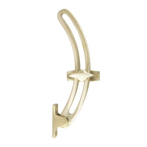 Quadrant Stay in Satin Brass Unlaquered
